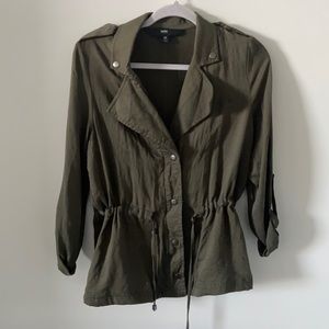 Olive green button up